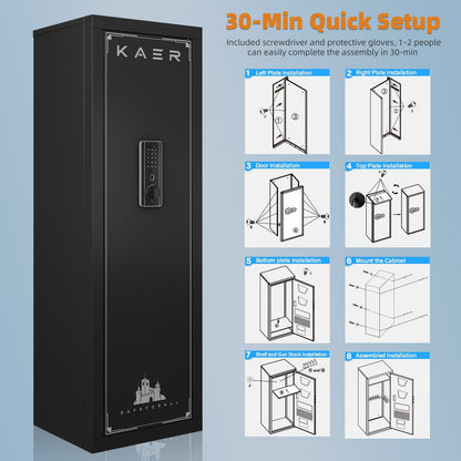 KAER 10-13 Gun Safe 1447 Fingerprint - KaerWorld