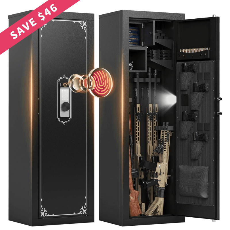 Kaer 10 - 14 Fingerprint Large Gun Safe and Cabinet 1500 - KaerWorld