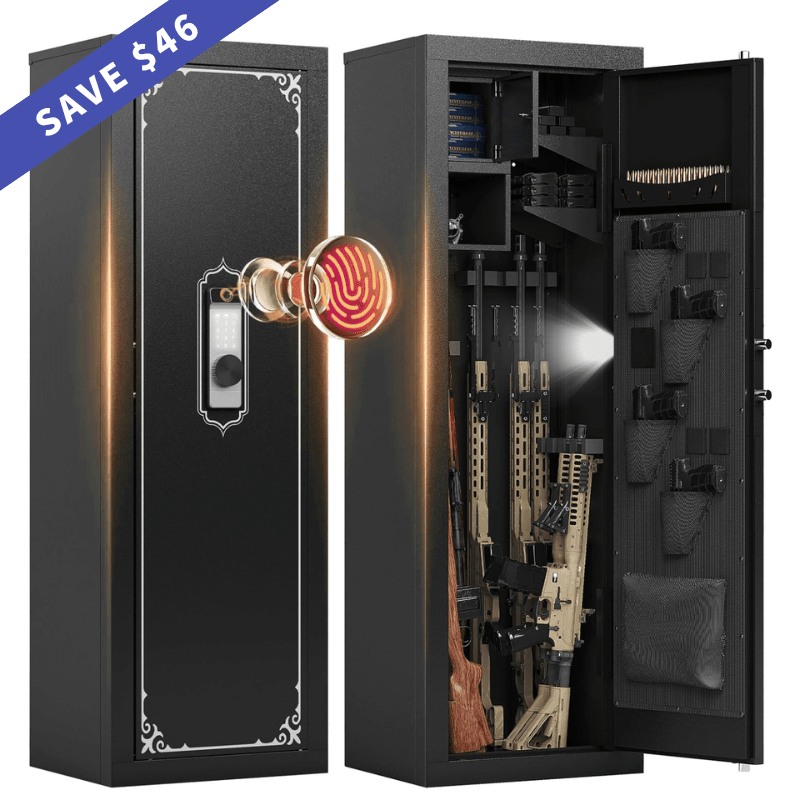 Kaer 10 - 14 Fingerprint Large Gun Safe and Cabinet 1500 - KaerWorld