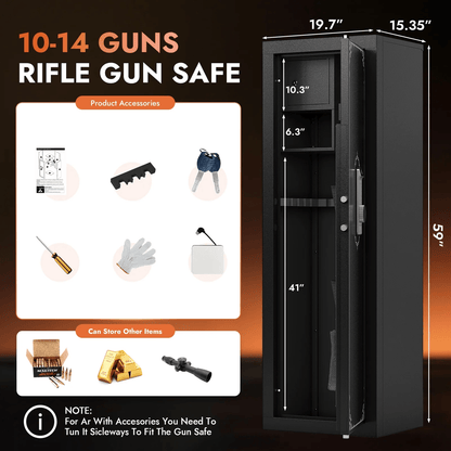 KAER 10 - 14 Gun Safe 1500 W - KaerWorld