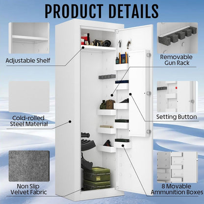 KAER 13 - 15 Biometric Gun Safe1450A Pre - assembled (4 colors) - KaerWorld