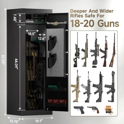 Kaer 15 - 20 Pre - Assembled Heavy Duty Gun Safe 1320/1450/1450XL - KaerWorld