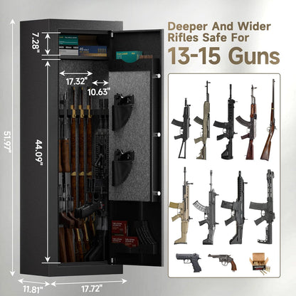Kaer 15 - 20 Pre - Assembled Heavy Duty Gun Safe 1320/1450/1450XL - KaerWorld