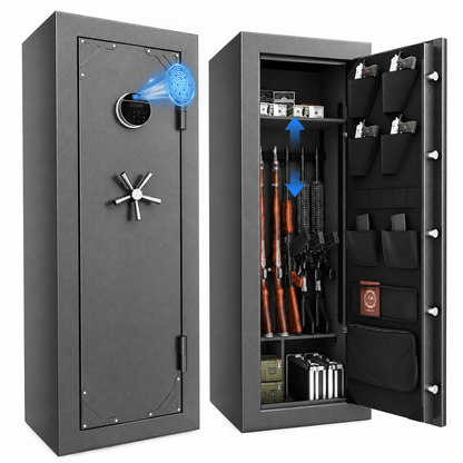 KAER 18-20 Gun Fireproof Pre-assembled Gun Safe Fingerprint - KaerWorld