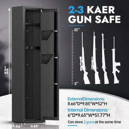 KAER 2 - 3 Pre - Assembled Gun Safe with Electronic Lock - KaerWorld