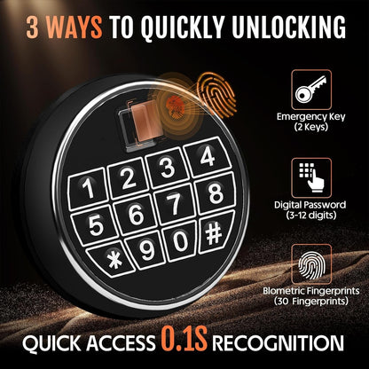 Kaer 20 - 25 Large Biometric Gun Safe - KaerWorld