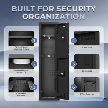 KAER 3-5 Rifle Gun Safe and Cabinet 1320S - KaerWorld