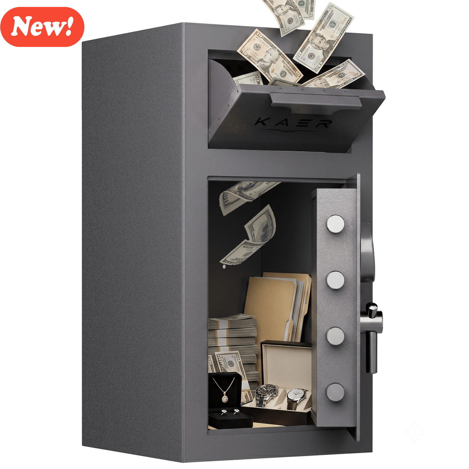 KAER 3.1 CuFt Drop Safe With Double Door - KaerWorld
