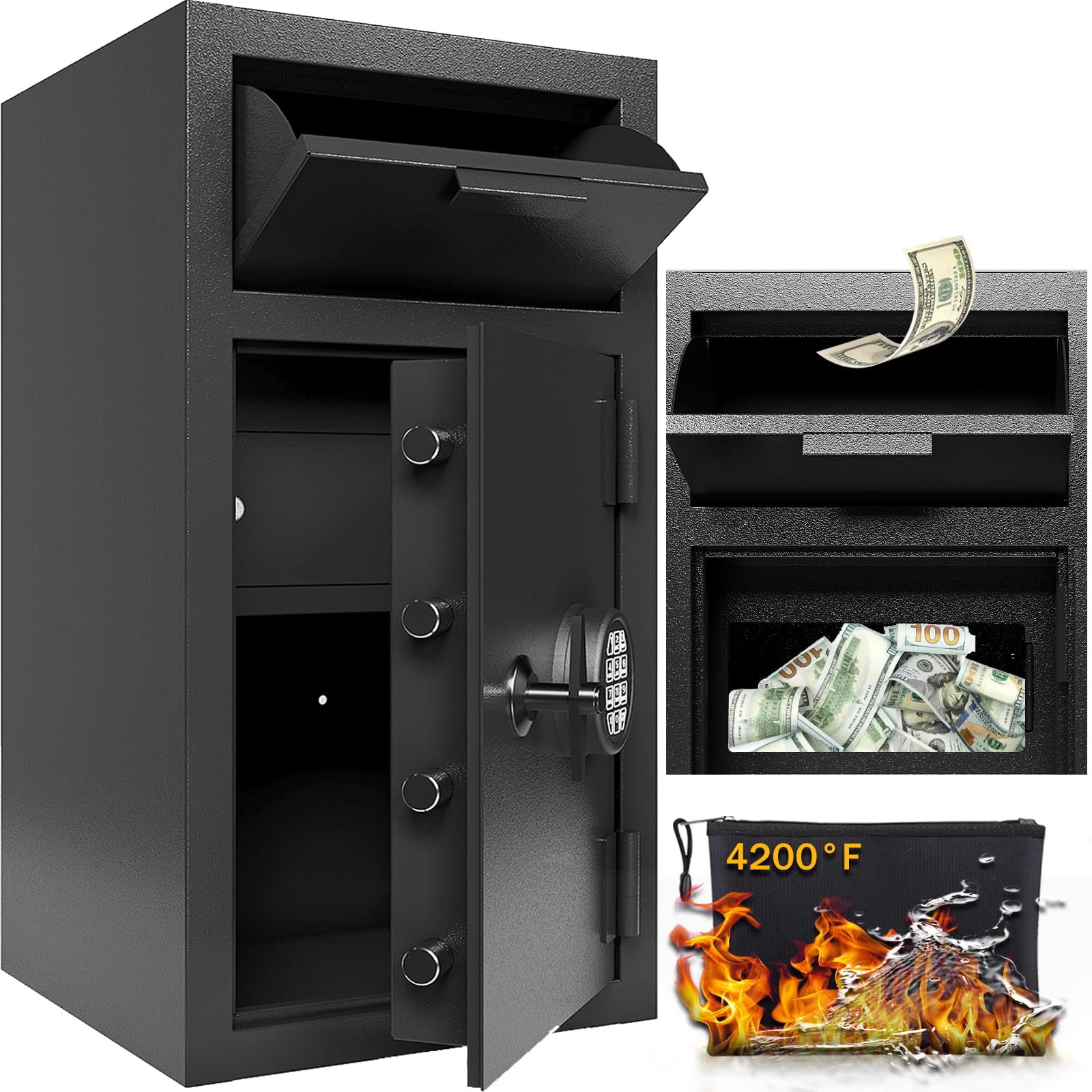 Kaer 4.0/9/5 Cub Security Safe 690 - 2/690 - 3/762, Fireproof, Waterproof - KaerWorld