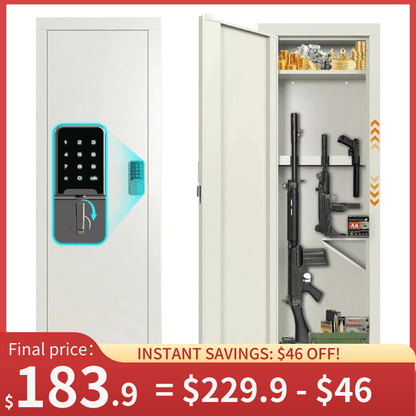 Kaer 53" In Wall Gun Safe White - KaerWorld