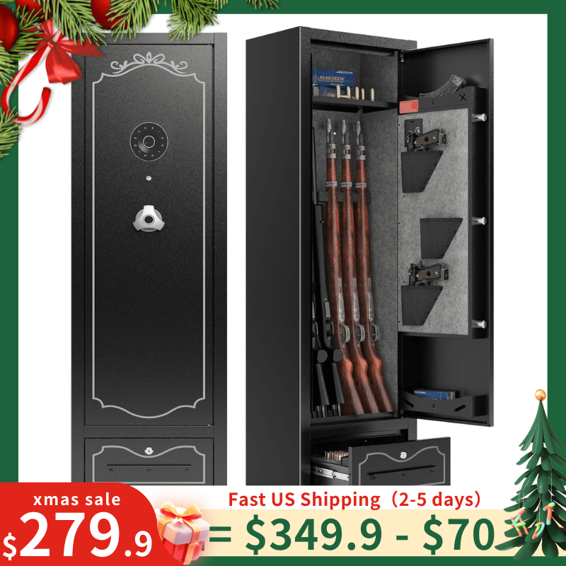 Kaer 6 - 8 Pre - Assembled Gun Safe With Bottom Drawer 1400L/XL - KaerWorld