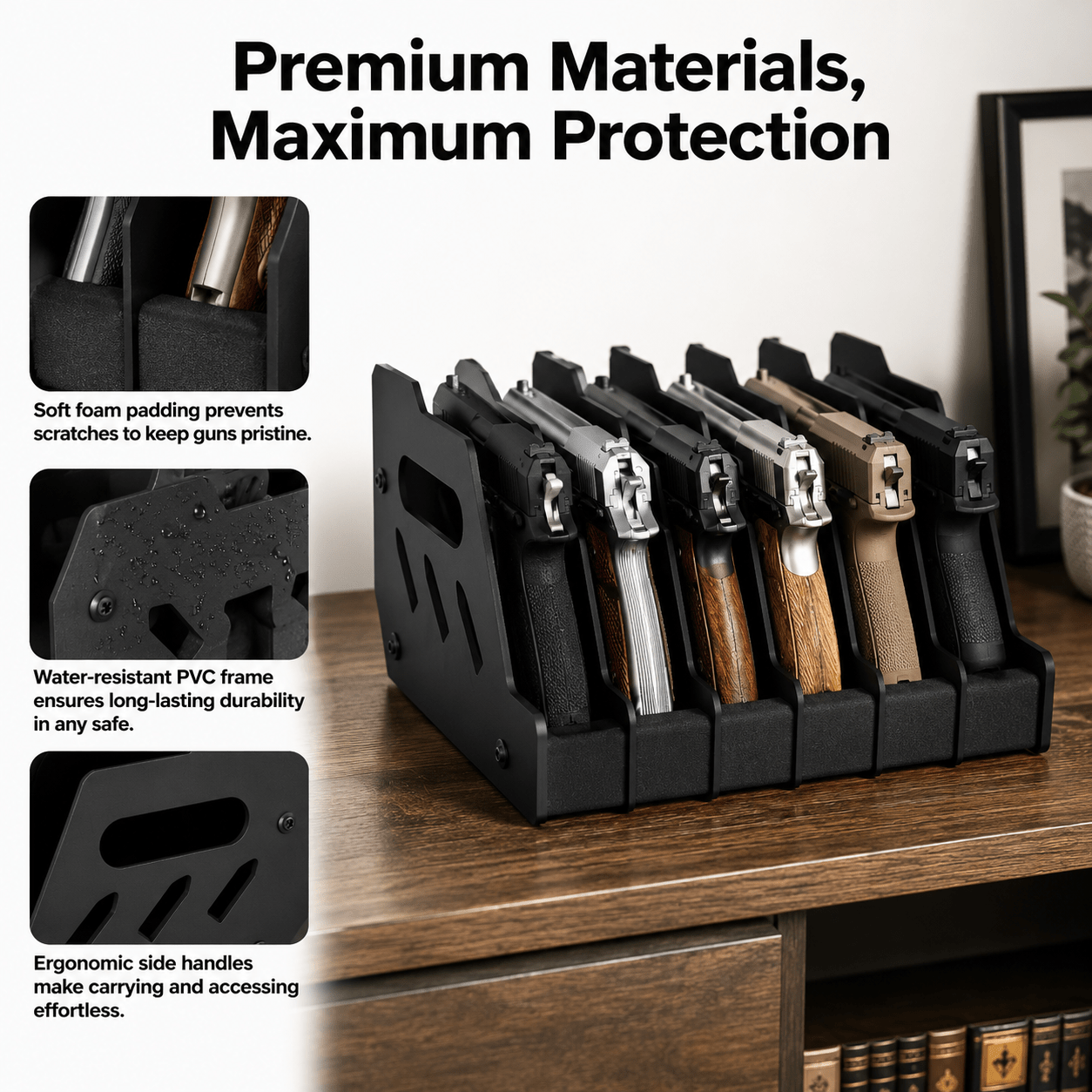 Kaer 6 Pistol Rack for Gun Safe - KaerWorld