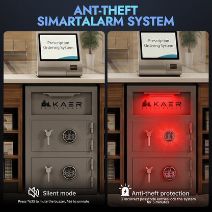 KAER 6.9 CuFt Drop Safe With Double Door - KaerWorld