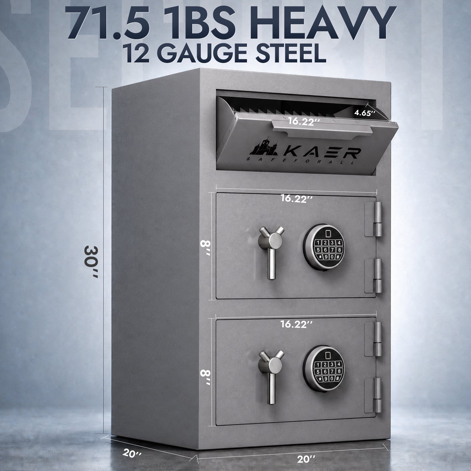 KAER 6.9 CuFt Drop Safe With Double Door - KaerWorld