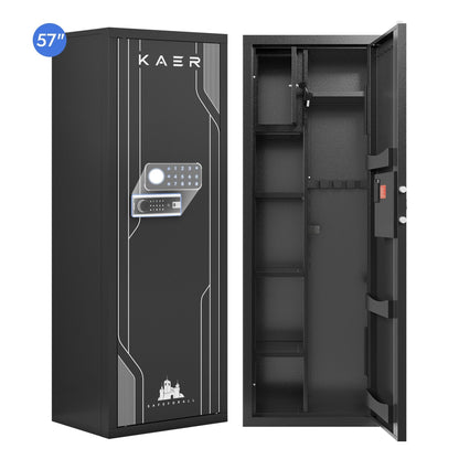 KAER 8-12 Gun Safe, Heavy-Duty Gun Safe for Rifle and Shotgun, Large Multi-Function Gun Cabinet with Removable Shelf and Rifle Rack, Unassembled - KaerWorld