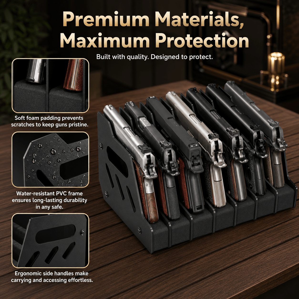 Kaer 8 Pistol Rack for Gun Safe - KaerWorld