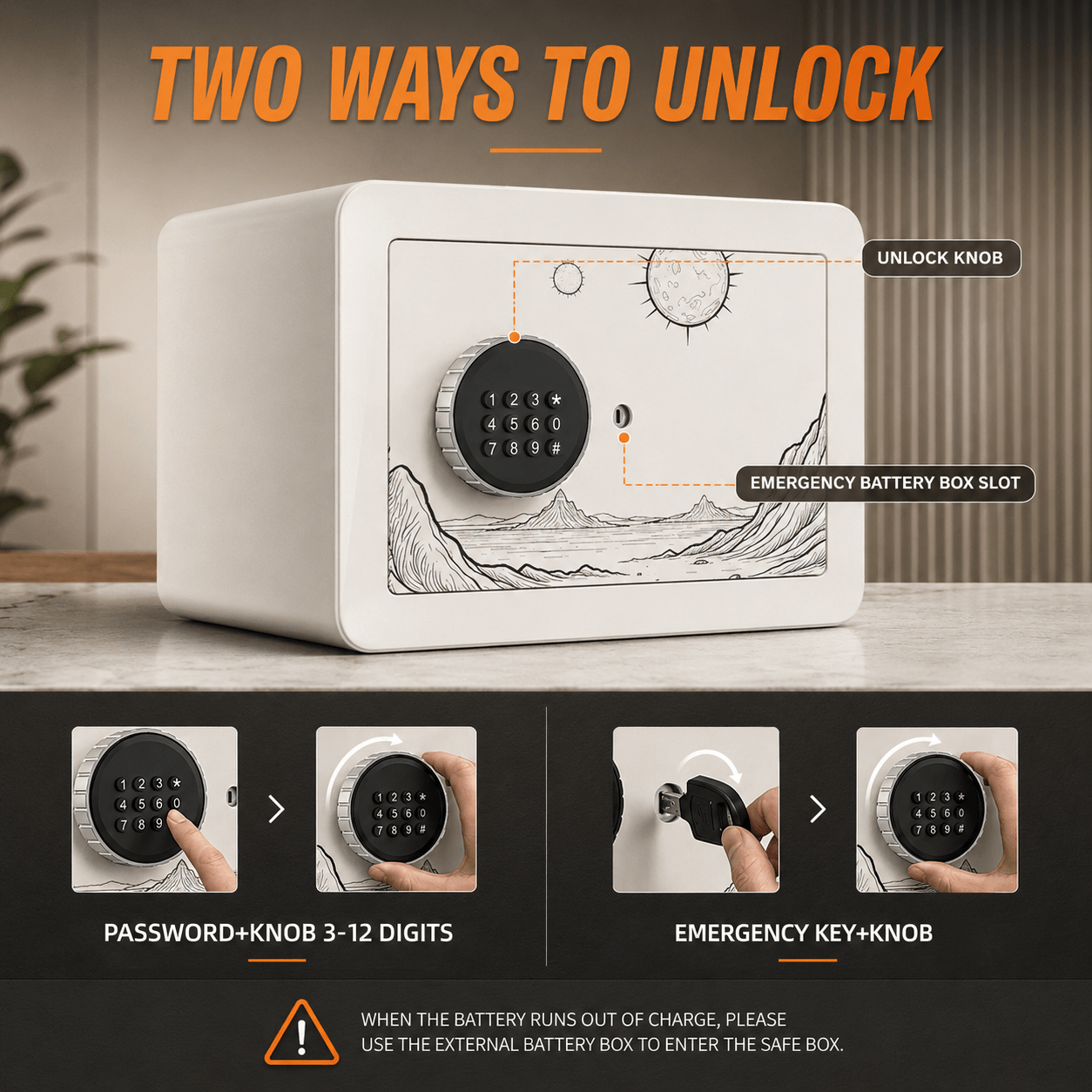 KAER Compact Digital Safe Box with Removable Shelf - KaerWorld