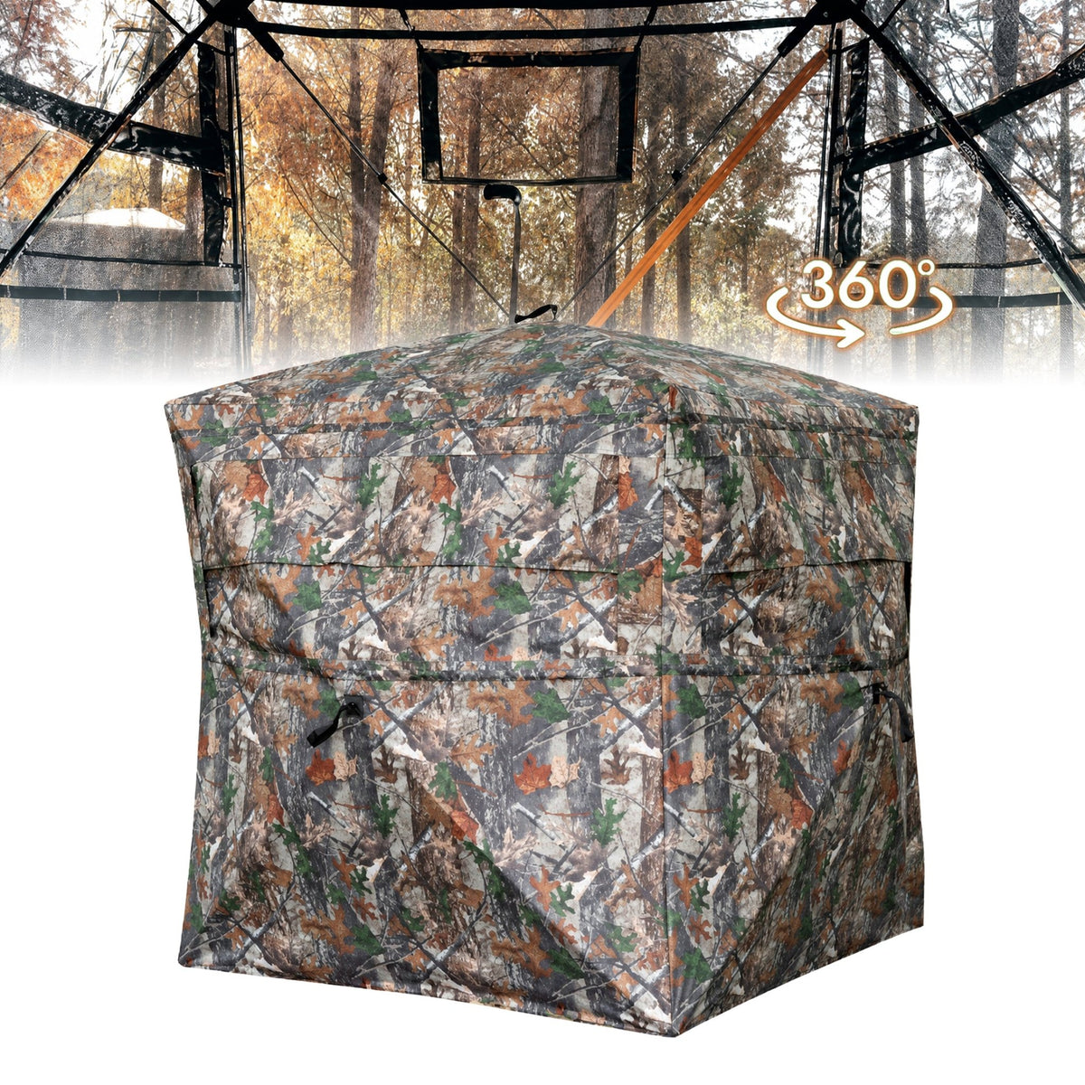 KAER Hunting Blind, 2–3 Person Pop-Up Camouflage Tent, Portable Concealed Shelter for Hunting - KaerWorld