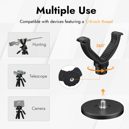 KAER Hunting Shooting Tripod, Adjustable Tripod Stand with 360 Degree Rotate U Yoke - KaerWorld