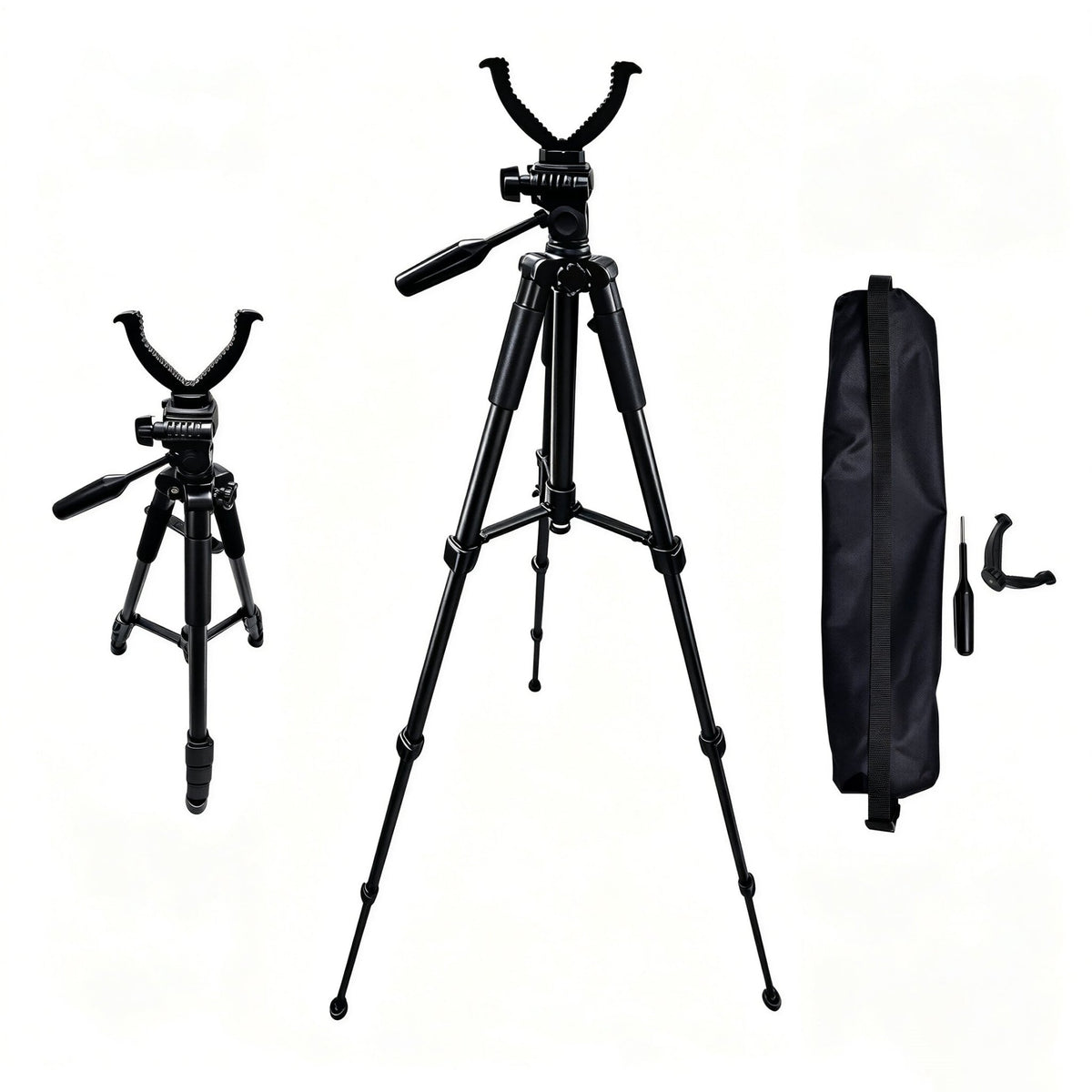 KAER Hunting Shooting Tripod, Adjustable Tripod Stand with 360 Degree Rotate U Yoke - KaerWorld