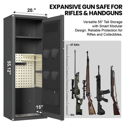 Kaer Large 8 - 10 Rifle Safe And Cabinet With Fingerpint - KaerWorld