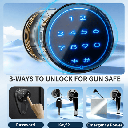 KAER Long Gun Safe for Rifles and Pistols with Electronic Lock Assembled 15 Gauge Steel,Long Gun Safe,Digital Keypad,LED,Gun Racks,Adjustable Shelf for Closet Bedroom Garage - KaerWorld