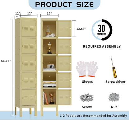 Kaer Metal Locker Storage Cabinet - 3 Door 1680 - KaerWorld