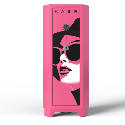 KAER Pink Corner Gun Safe for 6–8 Rifles & 4 Handguns - KaerWorld