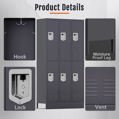KAER Unite Metal Locker Cabinet with Lockable Storage - KaerWorld
