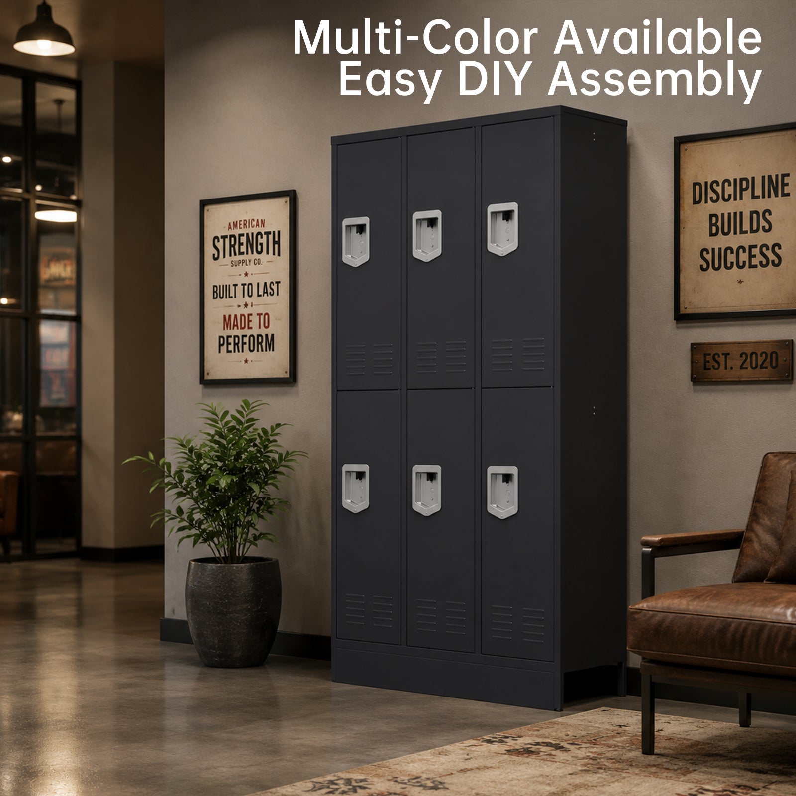 KAER Unite Metal Locker Cabinet with Lockable Storage - KaerWorld