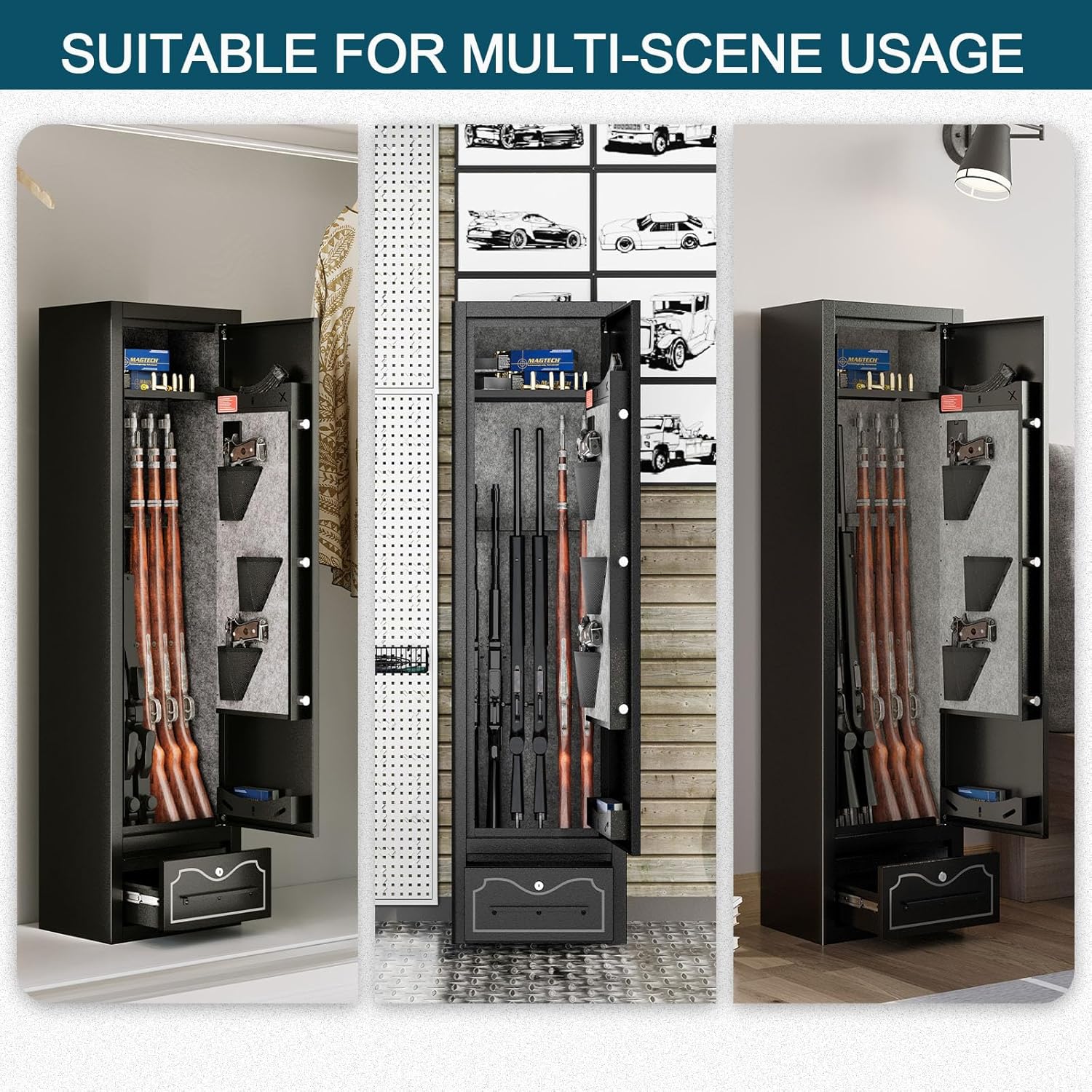 【Special Offer】Kaer 4 - 8 Pre - Assembled Gun Safe With Bottom Drawer 1400S/L/XL - KaerWorld
