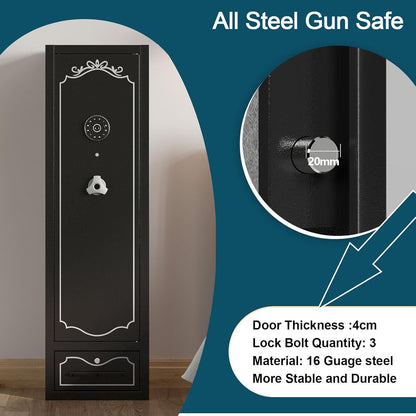 【Special Offer】Kaer 4 - 8 Pre - Assembled Gun Safe With Bottom Drawer 1400S/L/XL - KaerWorld