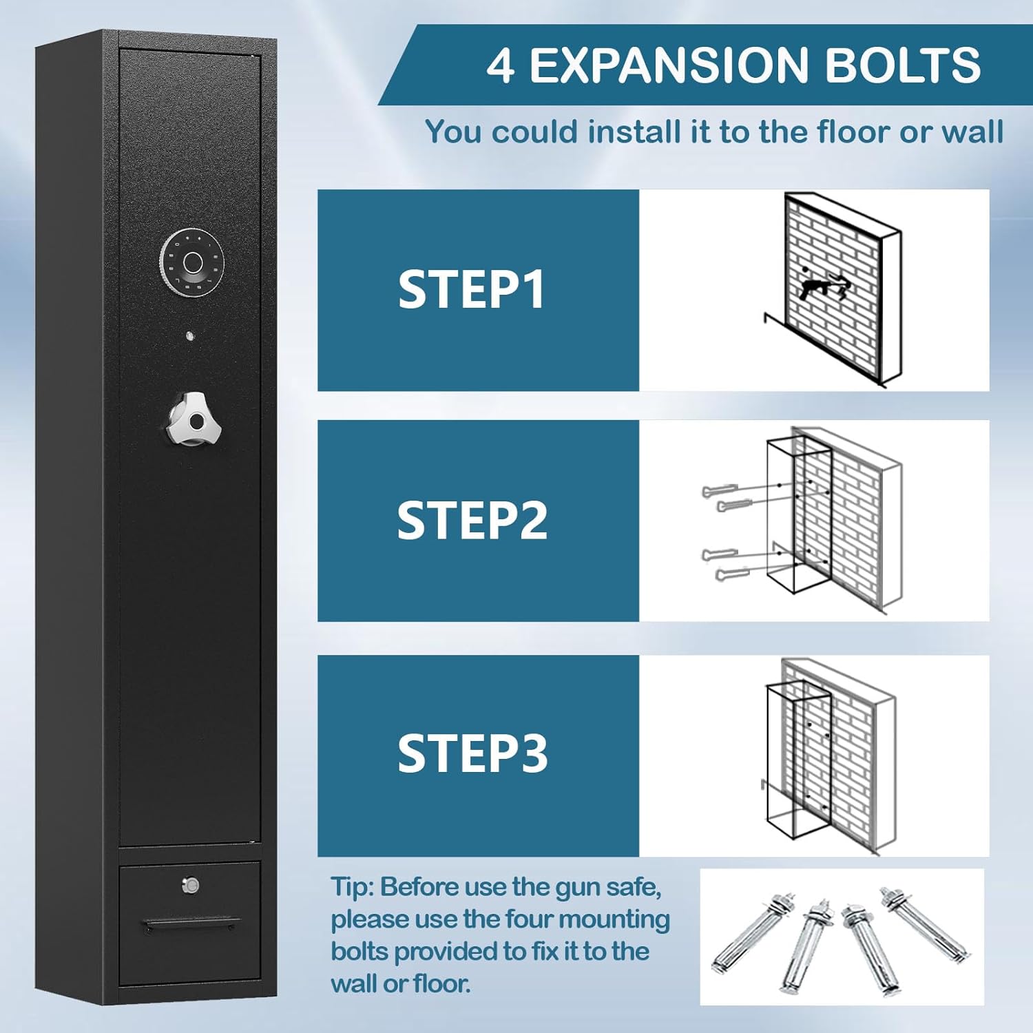 【Special Offer】Kaer 4 - 8 Pre - Assembled Gun Safe With Bottom Drawer 1400S/L/XL - KaerWorld
